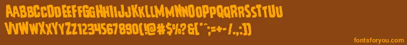 Vicioushungerrotate Font – Orange Fonts on Brown Background