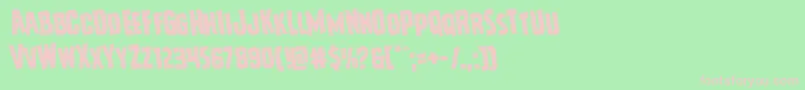 Vicioushungerrotate Font – Pink Fonts on Green Background