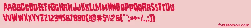 Vicioushungerrotate Font – Red Fonts on Pink Background