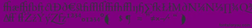 フォントDayromX – 紫の背景に黒い文字