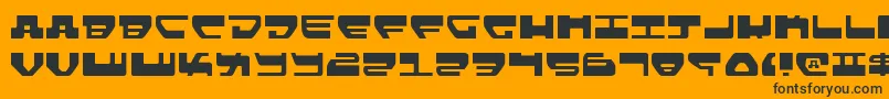 フォントLovev2l – 黒い文字のオレンジの背景