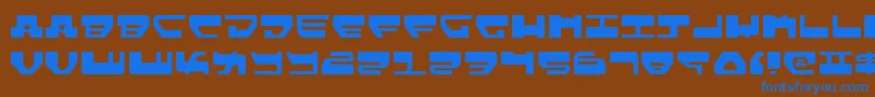 Lovev2l Font – Blue Fonts on Brown Background