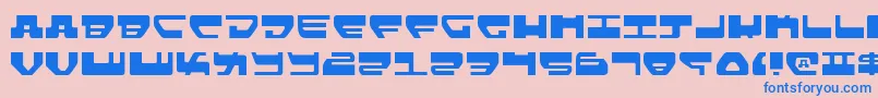 Lovev2l-Schriftart – Blaue Schriften auf rosa Hintergrund