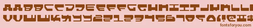 フォントLovev2l – ピンクの背景に茶色のフォント
