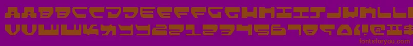 Lovev2l-Schriftart – Braune Schriften auf violettem Hintergrund
