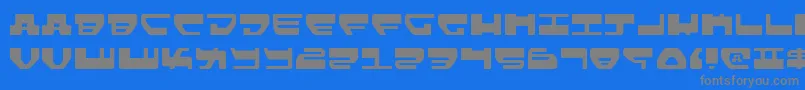 Lovev2l-fontti – harmaat kirjasimet sinisellä taustalla