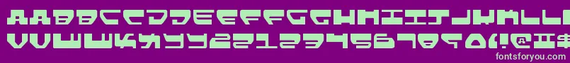 フォントLovev2l – 紫の背景に緑のフォント