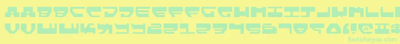 Lovev2l-fontti – vihreät fontit keltaisella taustalla