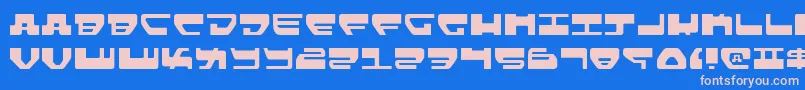 フォントLovev2l – ピンクの文字、青い背景