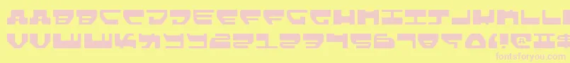 Fonte Lovev2l – fontes rosa em um fundo amarelo