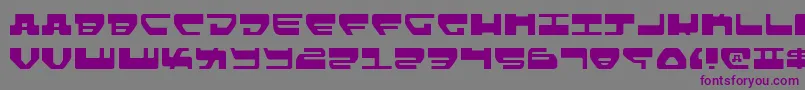 フォントLovev2l – 紫色のフォント、灰色の背景