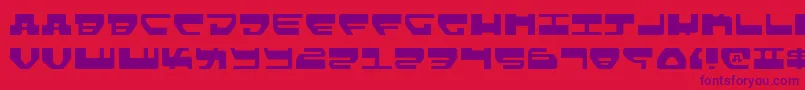 フォントLovev2l – 赤い背景に紫のフォント