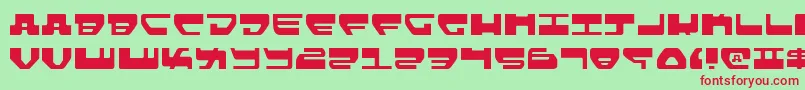 Lovev2l-fontti – punaiset fontit vihreällä taustalla