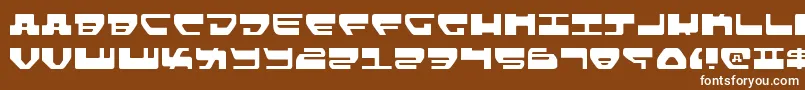 Lovev2l-fontti – valkoiset fontit ruskealla taustalla