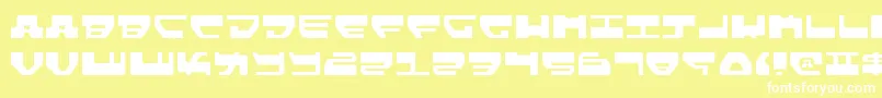 Lovev2l-fontti – valkoiset fontit keltaisella taustalla