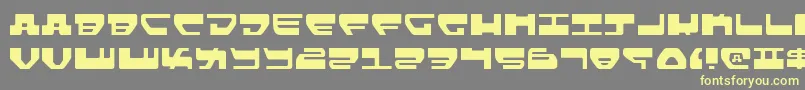 Lovev2l-Schriftart – Gelbe Schriften auf grauem Hintergrund