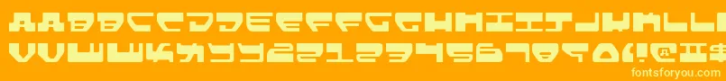Lovev2l-fontti – keltaiset fontit oranssilla taustalla