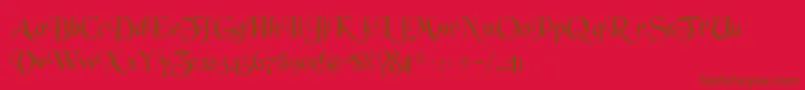 WhiteRegularTtnorm Font – Brown Fonts on Red Background