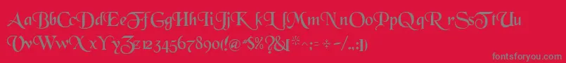 WhiteRegularTtnorm Font – Gray Fonts on Red Background