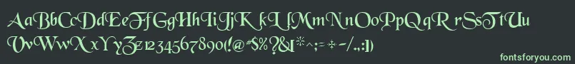 WhiteRegularTtnorm Font – Green Fonts on Black Background