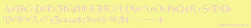 WhiteRegularTtnorm Font – Pink Fonts on Yellow Background