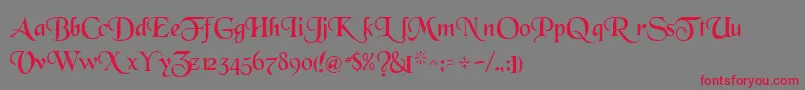 WhiteRegularTtnorm Font – Red Fonts on Gray Background