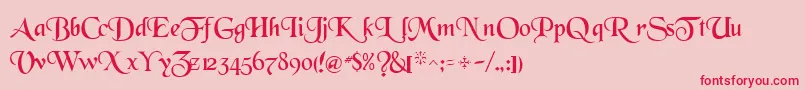 WhiteRegularTtnorm Font – Red Fonts on Pink Background
