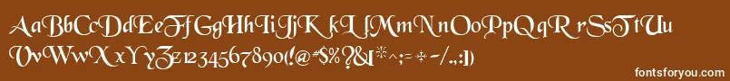 WhiteRegularTtnorm Font – White Fonts on Brown Background