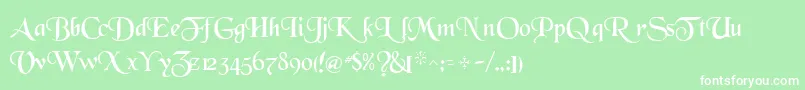 WhiteRegularTtnorm Font – White Fonts on Green Background