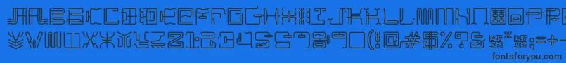 MaximageZhilong Font – Black Fonts on Blue Background