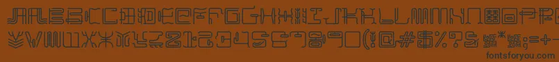 MaximageZhilong-Schriftart – Schwarze Schriften auf braunem Hintergrund