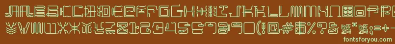 MaximageZhilong Font – Green Fonts on Brown Background