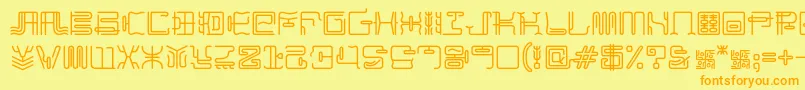 MaximageZhilong Font – Orange Fonts on Yellow Background