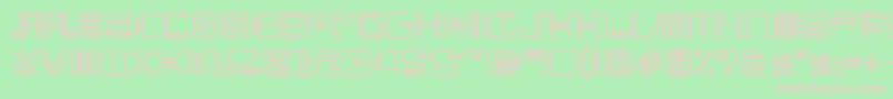 MaximageZhilong-fontti – vaaleanpunaiset fontit vihreällä taustalla
