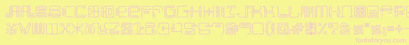 MaximageZhilong Font – Pink Fonts on Yellow Background