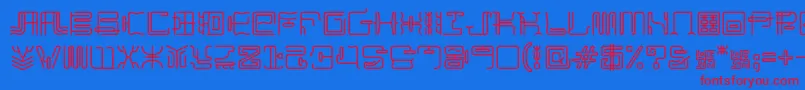 MaximageZhilong Font – Red Fonts on Blue Background