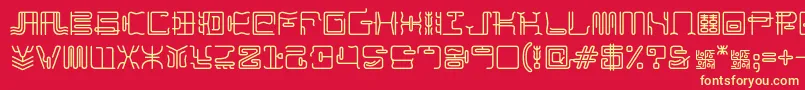 MaximageZhilong Font – Yellow Fonts on Red Background