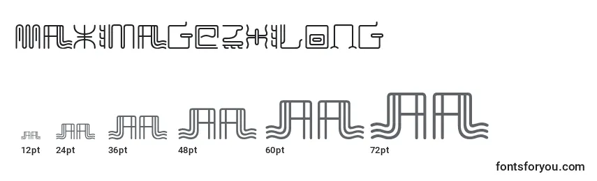 Размеры шрифта MaximageZhilong