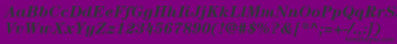 ItcCenturyLtBoldItalic Font – Black Fonts on Purple Background