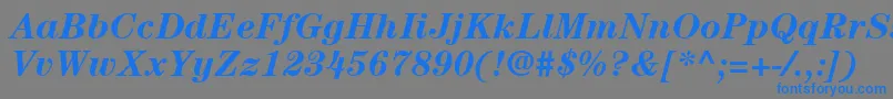 ItcCenturyLtBoldItalic Font – Blue Fonts on Gray Background