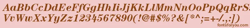 ItcCenturyLtBoldItalic Font – Brown Fonts on Pink Background