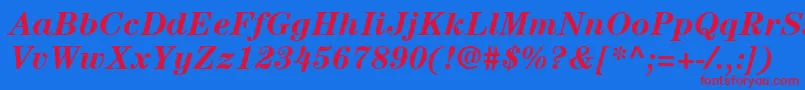 ItcCenturyLtBoldItalic Font – Red Fonts on Blue Background