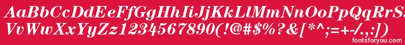 ItcCenturyLtBoldItalic Font – White Fonts on Red Background