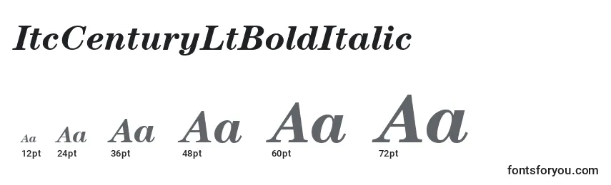 Размеры шрифта ItcCenturyLtBoldItalic