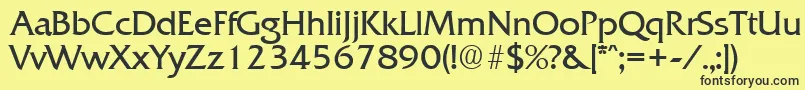 QuadratLight Font – Black Fonts on Yellow Background
