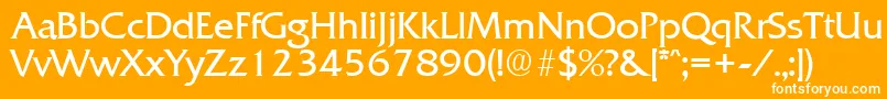QuadratLight Font – White Fonts on Orange Background