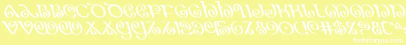 Theshireleft Font – White Fonts on Yellow Background