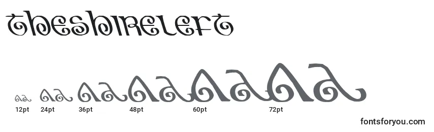 Theshireleft Font Sizes