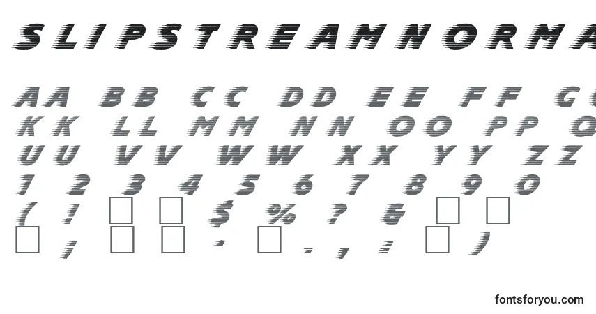 Czcionka SlipstreamNormal – alfabet, cyfry, specjalne znaki