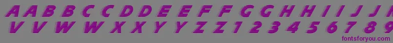 SlipstreamNormal-fontti – violetit fontit harmaalla taustalla